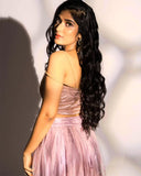 Croptop with Pleated Skirt and Shrug