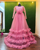 Peach Pink Two in One Gown