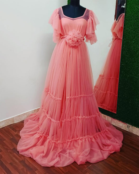 Gathered Sub Layered Gown