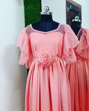 Gathered Sub Layered Gown
