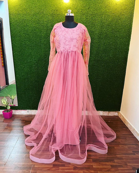 Peach Pink Two in One Gown