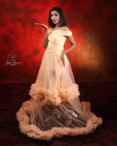 Wrap Ruffle Gown
