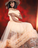 Wrap Ruffle Gown