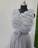 Full Flounce Netted Gown