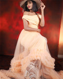 Wrap Ruffle Gown