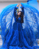 Maternity long layer gown
