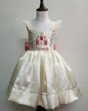 Princess Baby Gown with Yoke Aari Work