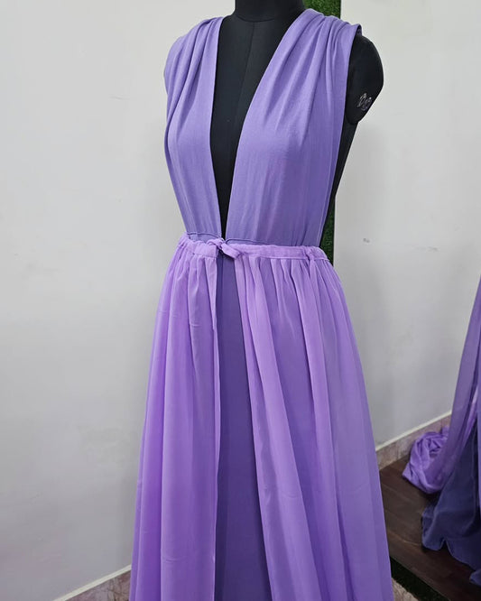Body Wrap with Long Tail Gown